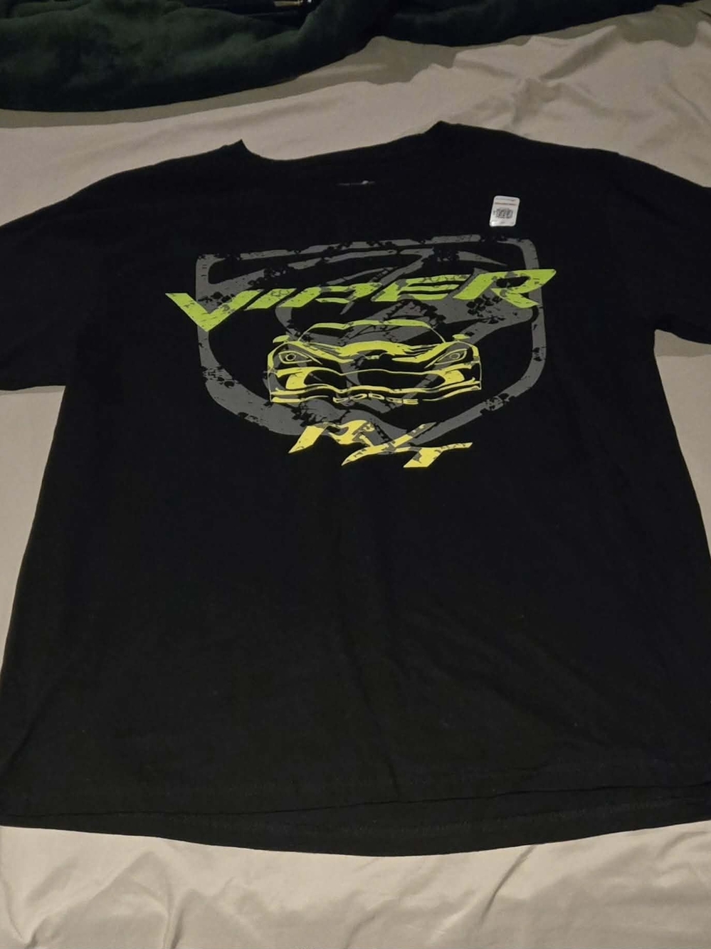 Dodge Viper RT/10 Neon Graphic T-Shirt Mens Large Black Yellow